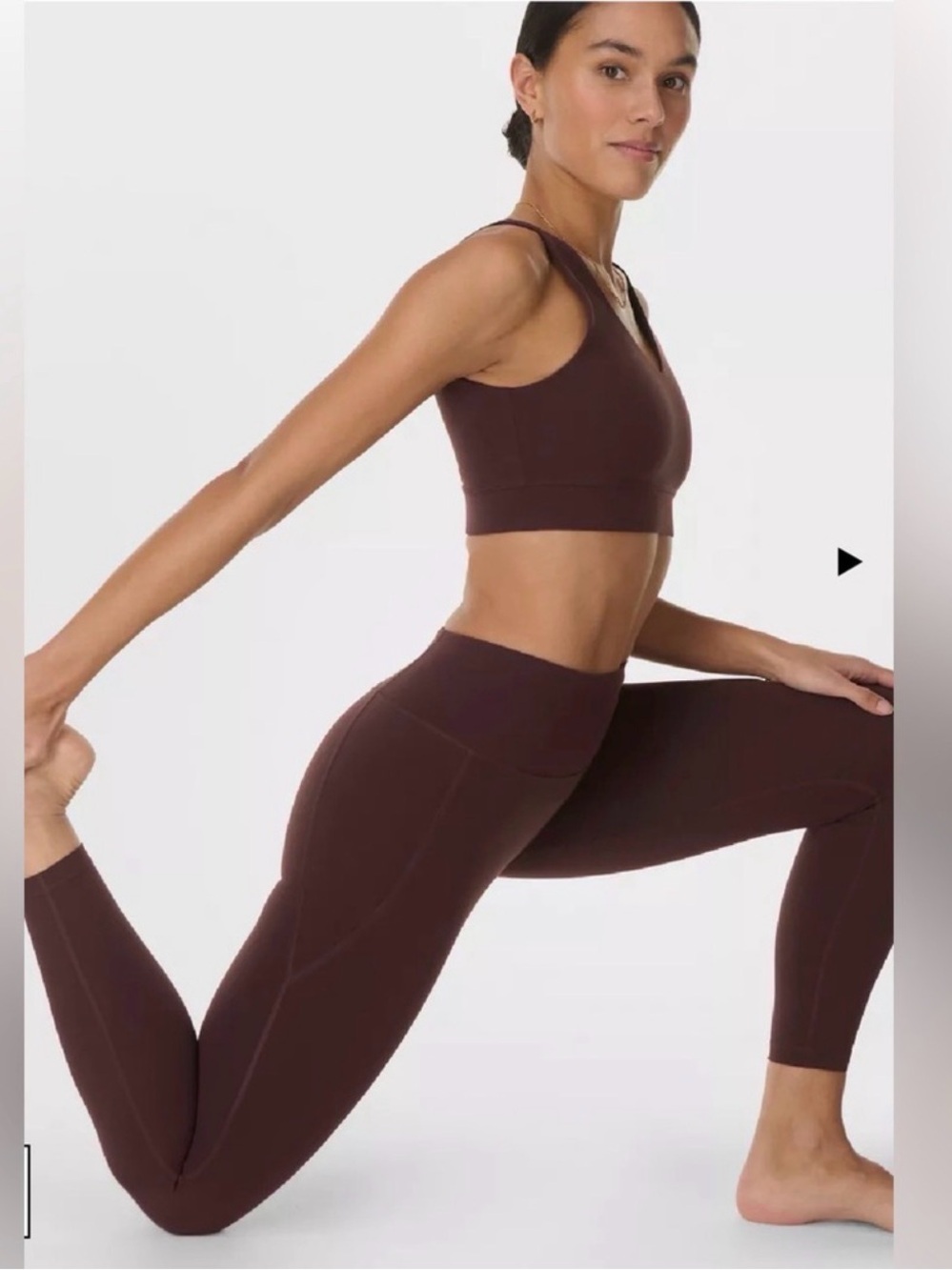 Sweaty Betty Seamless Brown Sculpting Sports Leggings in medium